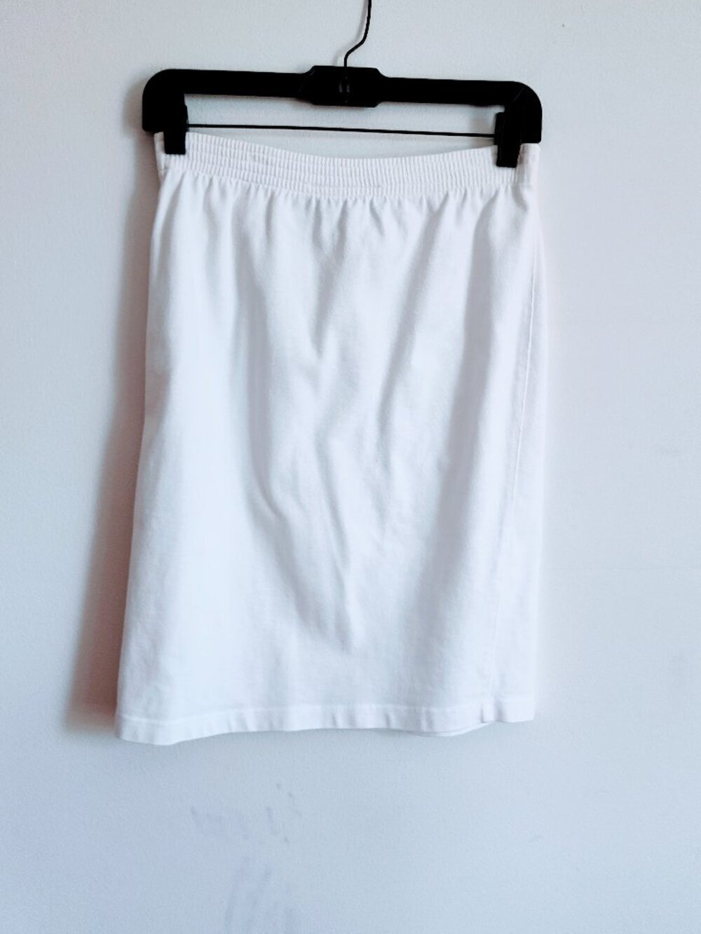 Vintage Adrienne Vittadini White Cotton Knit Skirt